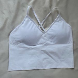 Cropped padded tank top